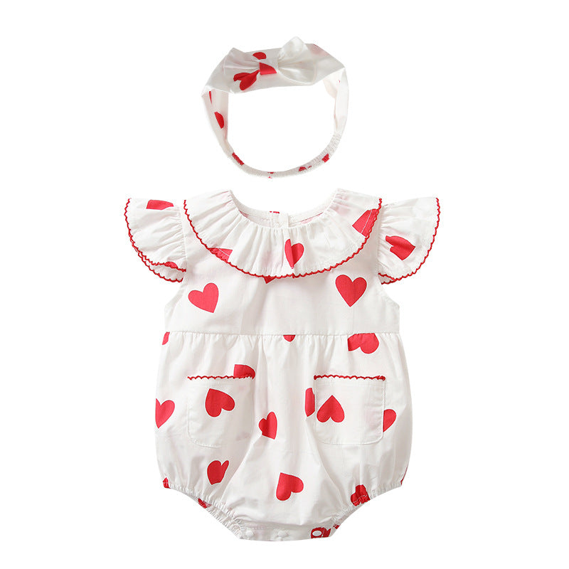 Baby Girls Love heart Rompers Wholesale 23040736