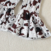 Load image into Gallery viewer, 2 Pieces Set Baby Kid Girls Letters Print T-Shirts And Cow Pants Wholesale 230407399
