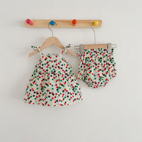 Load image into Gallery viewer, 2 Pieces Set Baby Girls Flower Print Tops And Shorts Wholesale 230407400
