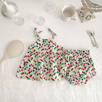 Load image into Gallery viewer, 2 Pieces Set Baby Girls Flower Print Tops And Shorts Wholesale 230407400
