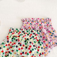 Load image into Gallery viewer, 2 Pieces Set Baby Girls Flower Print Tops And Shorts Wholesale 230407400
