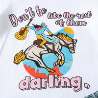 Load image into Gallery viewer, 2 Pieces Set Baby Girls Cartoon Print T-Shirts And Shorts Wholesale 230407418
