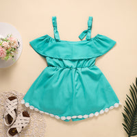Load image into Gallery viewer, Kid Girls Solid Color Flower Rompers Wholesale 230407421
