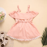 Load image into Gallery viewer, Kid Girls Solid Color Flower Rompers Wholesale 230407421
