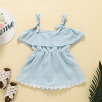 Load image into Gallery viewer, Kid Girls Solid Color Flower Rompers Wholesale 230407421
