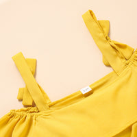 Load image into Gallery viewer, Kid Girls Solid Color Flower Rompers Wholesale 230407421
