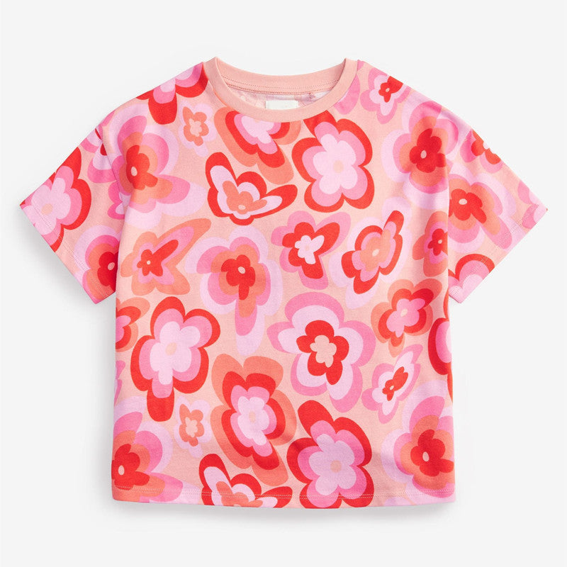 Baby Kid Girls Flower Print T-Shirts Wholesale 230407475