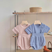 Load image into Gallery viewer, 2 Pieces Set Baby Unisex Solid Color T-Shirts And Shorts Wholesale 230407529
