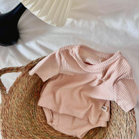 Load image into Gallery viewer, 2 Pieces Set Baby Unisex Solid Color T-Shirts And Shorts Wholesale 230407529
