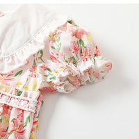 Load image into Gallery viewer, Baby Girls Flower Print Rompers Wholesale 23040753
