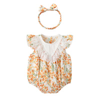 Load image into Gallery viewer, Baby Girls Flower Print Rompers Wholesale 23040755
