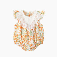 Load image into Gallery viewer, Baby Girls Flower Print Rompers Wholesale 23040755
