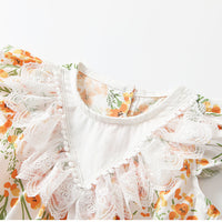 Load image into Gallery viewer, Baby Girls Flower Print Rompers Wholesale 23040755
