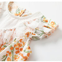 Load image into Gallery viewer, Baby Girls Flower Print Rompers Wholesale 23040755
