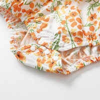 Load image into Gallery viewer, Baby Girls Flower Print Rompers Wholesale 23040755
