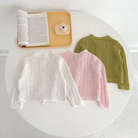 Load image into Gallery viewer, Baby Girls Solid Color Cardigan Knitwear Wholesale 230407561
