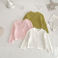 Load image into Gallery viewer, Baby Girls Solid Color Cardigan Knitwear Wholesale 230407561
