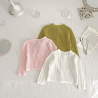 Load image into Gallery viewer, Baby Girls Solid Color Cardigan Knitwear Wholesale 230407561
