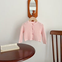 Load image into Gallery viewer, Baby Girls Solid Color Cardigan Knitwear Wholesale 230407561

