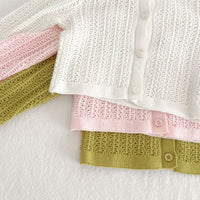 Load image into Gallery viewer, Baby Girls Solid Color Cardigan Knitwear Wholesale 230407561
