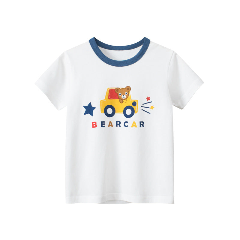 Baby Kid Boys Car Cartoon Print T-Shirts Wholesale 230407567