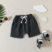 Load image into Gallery viewer, 2 Pieces Set Baby Kid Boys Letters Print Tank Tops And Solid Color Shorts Wholesale 23040761
