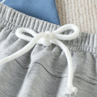 Load image into Gallery viewer, 2 Pieces Set Baby Kid Boys Letters Print T-Shirts And Solid Color Shorts Wholesale 23040765
