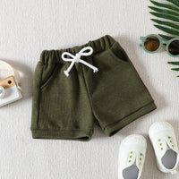 Load image into Gallery viewer, 2 Pieces Set Baby Kid Girls Boys Striped Tank Tops And Solid Color Shorts Wholesale 23040769
