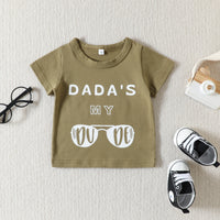 Load image into Gallery viewer, 2 Pieces Set Baby Kid Boys Letters T-Shirts And Solid Color Shorts Wholesale 23040777

