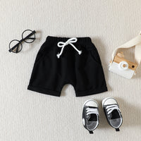 Load image into Gallery viewer, 2 Pieces Set Baby Kid Boys Letters T-Shirts And Solid Color Shorts Wholesale 23040777
