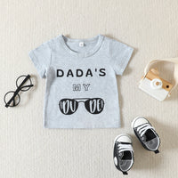 Load image into Gallery viewer, 2 Pieces Set Baby Kid Boys Letters T-Shirts And Solid Color Shorts Wholesale 23040777
