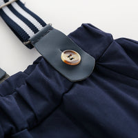 Load image into Gallery viewer, 2 Pieces Set Baby Kid Boys Solid Color Bow Shirts And Suits Rompers Wholesale 23041102
