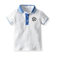 Load image into Gallery viewer, 2 Pieces Set Baby Kid Boys Print Polo Shirts And Solid Color Shorts Wholesale 23041106
