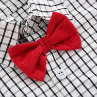 Load image into Gallery viewer, 2 Pieces Set Baby Kid Boys Birthday Party Bow Shirts And Color-blocking Rompers Wholesale 23041107
