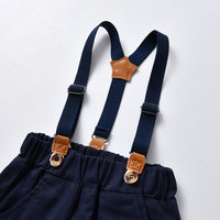 Load image into Gallery viewer, 3 Pieces Set Baby Kid Boys Dressy Solid Color Bow Shirts Checked Vests Waistcoats And Jumpsuits Wholesale 230411109
