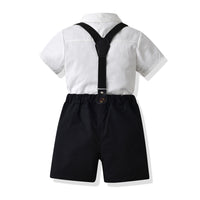 Load image into Gallery viewer, 2 Pieces Set Baby Kid Boys Dressy Solid Color Bow Shirts And Rompers Wholesale 230411110
