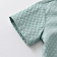 Load image into Gallery viewer, 2 Pieces Set Baby Kid Boys Dressy Striped Bow Shirts And Solid Color Jumpsuits Wholesale 230411114
