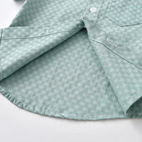 Load image into Gallery viewer, 2 Pieces Set Baby Kid Boys Dressy Striped Bow Shirts And Solid Color Jumpsuits Wholesale 230411114
