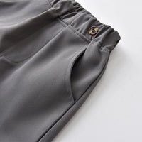 Load image into Gallery viewer, 2 Pieces Set Baby Kid Boys Dressy Striped Bow Shirts And Solid Color Jumpsuits Wholesale 230411114
