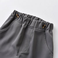 Load image into Gallery viewer, 2 Pieces Set Baby Kid Boys Dressy Striped Bow Shirts And Solid Color Jumpsuits Wholesale 230411114
