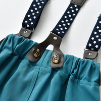 Load image into Gallery viewer, 2 Pieces Set Baby Kid Boys Dressy Striped Bow Shirts And Solid Color Jumpsuits Wholesale 230411114
