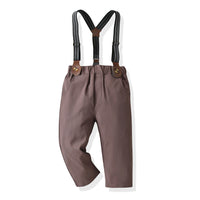 Load image into Gallery viewer, 2 Pieces Set Baby Kid Boys Dressy Solid Color Bow Shirts And Jumpsuits Wholesale 230411115
