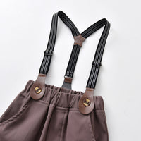 Load image into Gallery viewer, 2 Pieces Set Baby Kid Boys Dressy Solid Color Bow Shirts And Jumpsuits Wholesale 230411115
