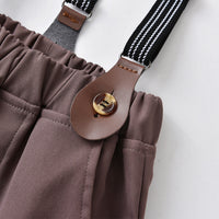 Load image into Gallery viewer, 2 Pieces Set Baby Kid Boys Dressy Solid Color Bow Shirts And Jumpsuits Wholesale 230411115
