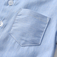 Load image into Gallery viewer, 2 Pieces Set Baby Kid Boys Dressy Bow Shirts And Solid Color Rompers Wholesale 230411116
