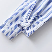 Load image into Gallery viewer, 2 Pieces Set Baby Kid Boys Dressy Striped Bow Shirts And Solid Color Jumpsuits Wholesale 230411120
