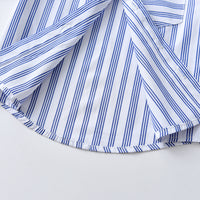 Load image into Gallery viewer, 2 Pieces Set Baby Kid Boys Dressy Striped Bow Shirts And Solid Color Jumpsuits Wholesale 230411120
