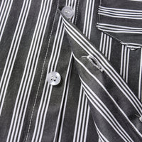 Load image into Gallery viewer, 2 Pieces Set Baby Kid Boys Dressy Striped Bow Shirts And Solid Color Jumpsuits Wholesale 230411125
