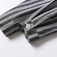 Load image into Gallery viewer, 2 Pieces Set Baby Kid Boys Dressy Striped Bow Shirts And Solid Color Jumpsuits Wholesale 230411125
