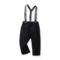 Load image into Gallery viewer, 2 Pieces Set Baby Kid Boys Dressy Striped Bow Shirts And Solid Color Jumpsuits Wholesale 230411125
